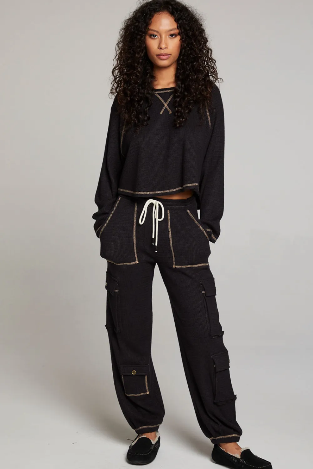 Fashion Lucy Licorice Long Sleeve Women Loungewear|Tops