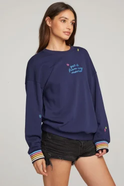 Sale Mama Embroidery Pullover Women Loungewear|Graphics