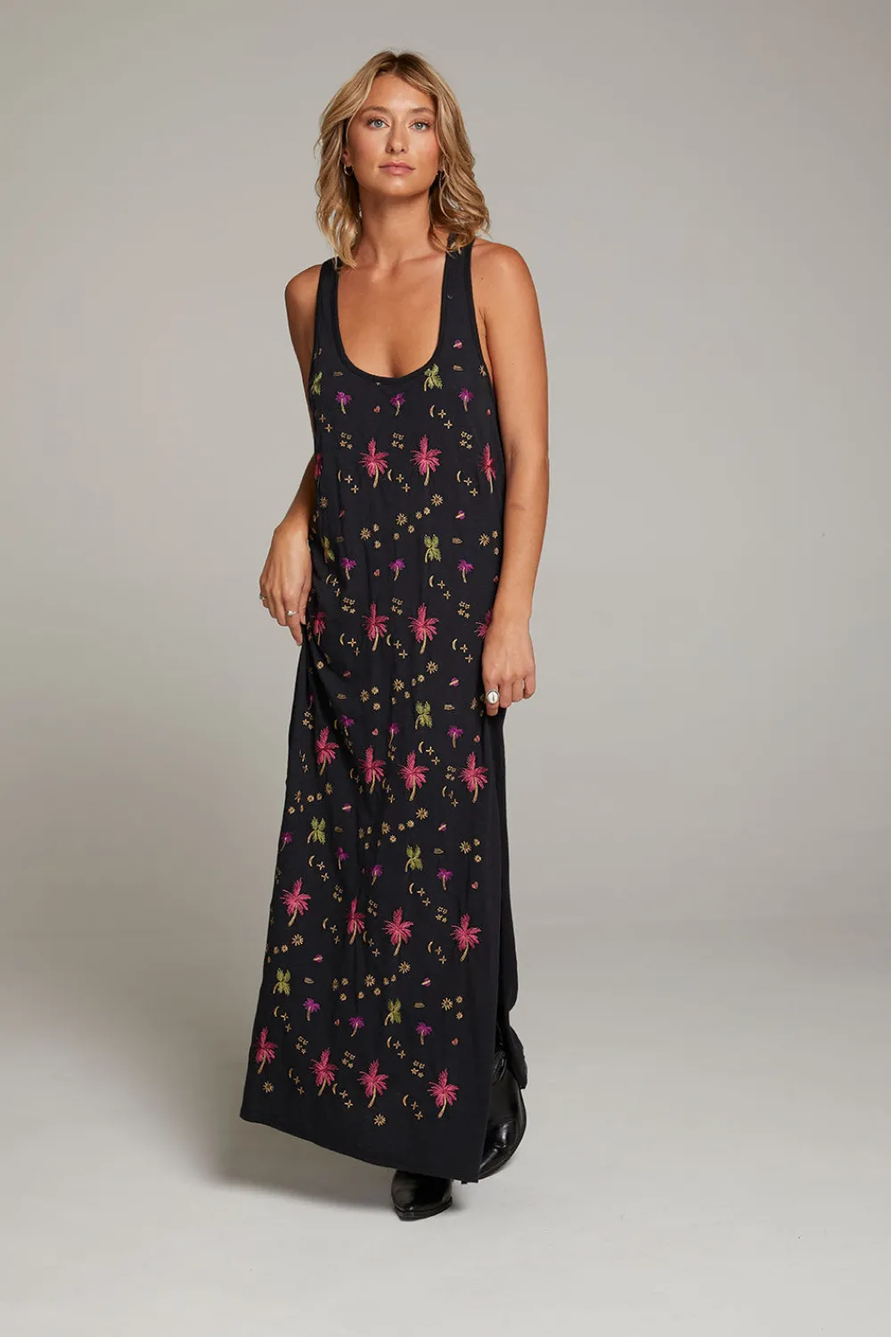 Cheap Manatee Night Palm Maxi Dress Women Loungewear|Dresses