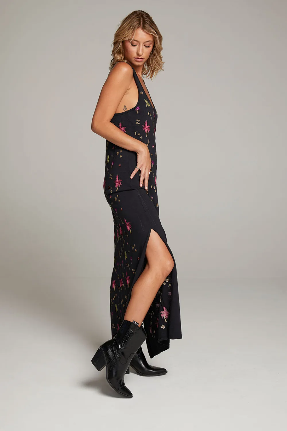 Cheap Manatee Night Palm Maxi Dress Women Loungewear|Dresses
