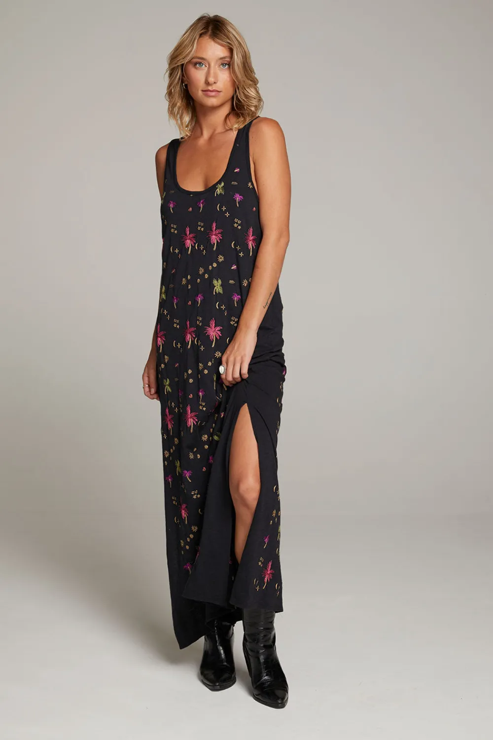 Cheap Manatee Night Palm Maxi Dress Women Loungewear|Dresses