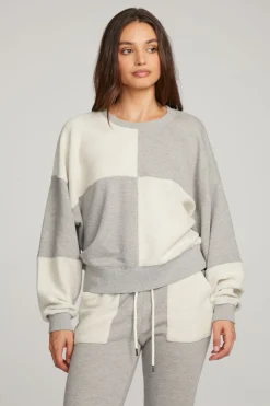 Cheap Marie Heather Grey Pullover Women Loungewear|Tops