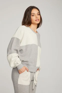 Cheap Marie Heather Grey Pullover Women Loungewear|Tops