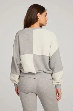 Cheap Marie Heather Grey Pullover Women Loungewear|Tops