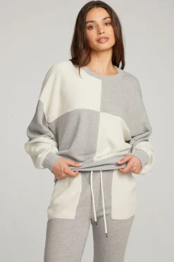 Cheap Marie Heather Grey Pullover Women Loungewear|Tops