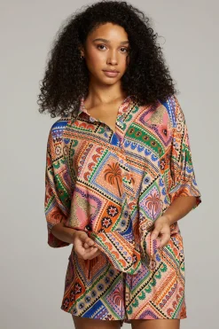 Cheap Marlin Paradise Mystic Button Up Women Loungewear|Tops