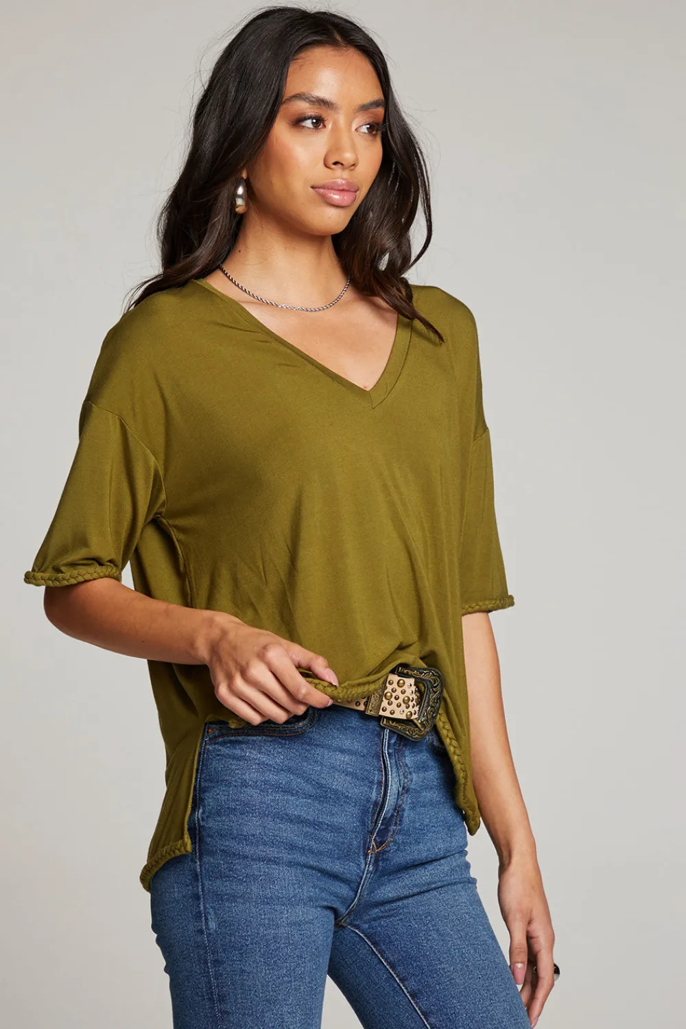 Cheap Mason Sphagnum V Neck Women Loungewear|Tops