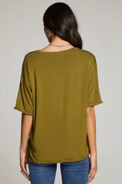 Cheap Mason Sphagnum V Neck Women Loungewear|Tops