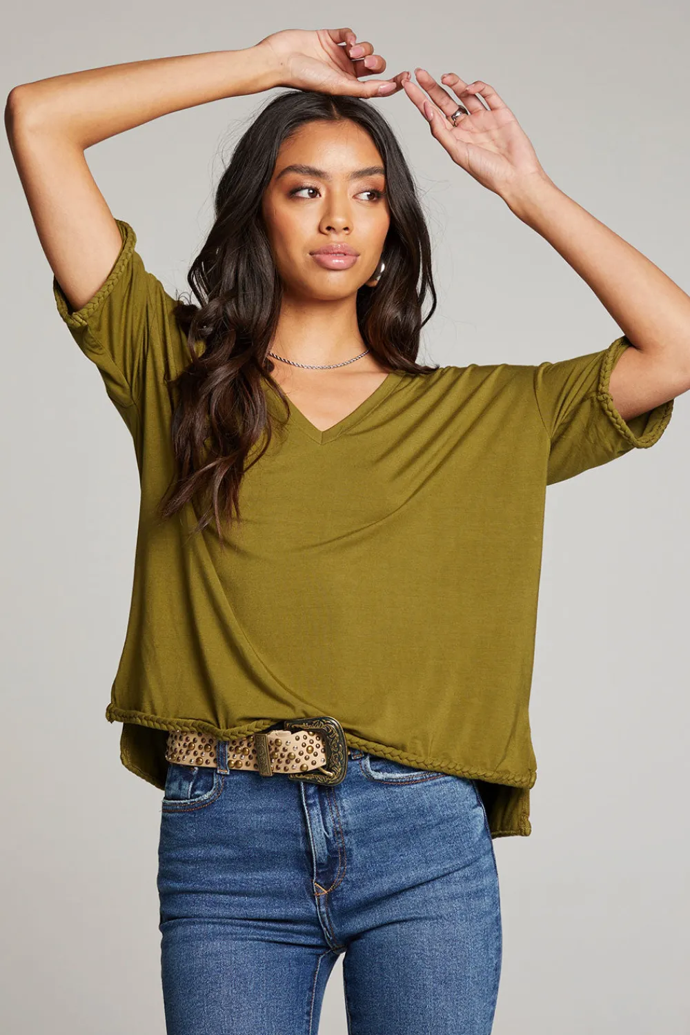 Cheap Mason Sphagnum V Neck Women Loungewear|Tops
