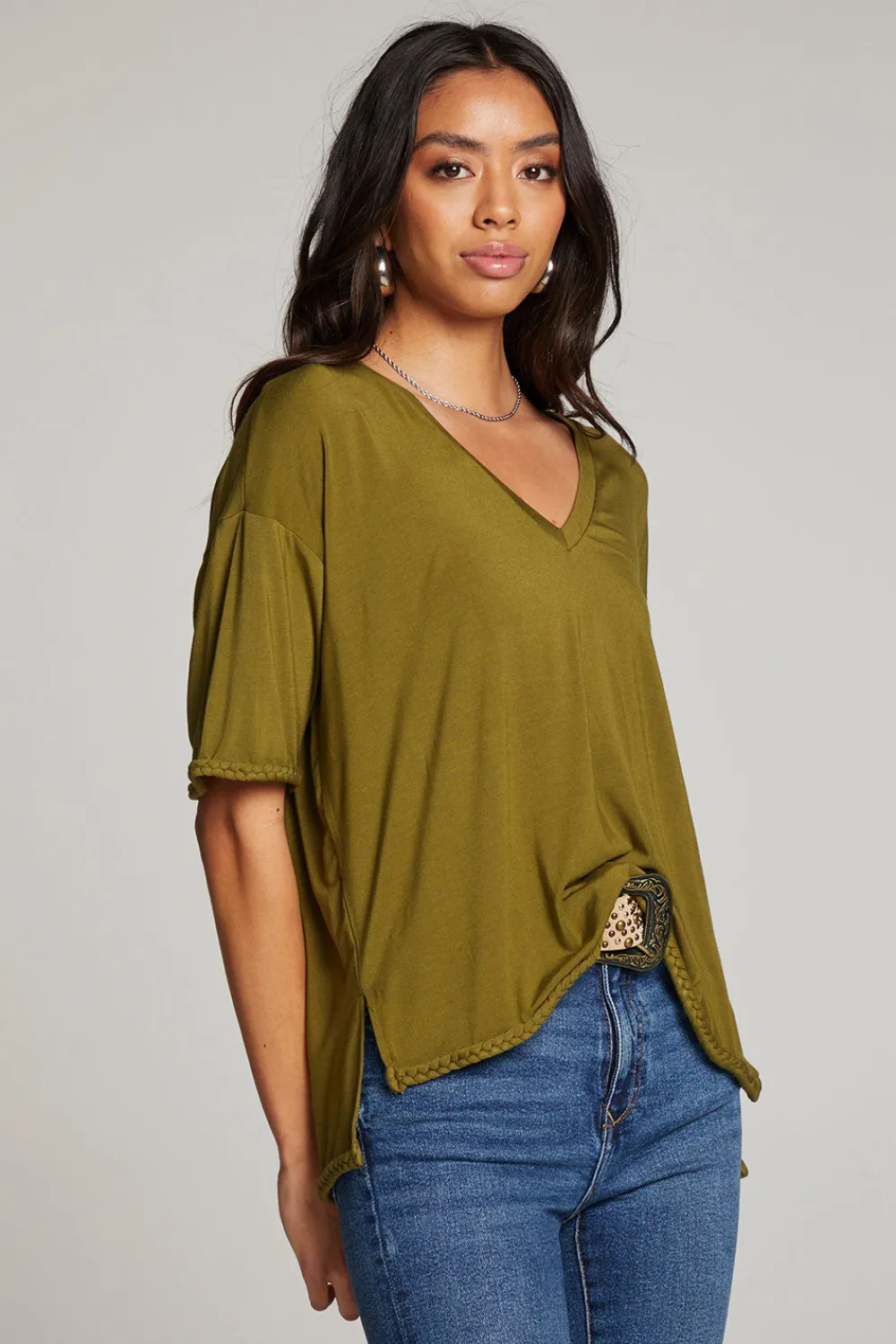 Cheap Mason Sphagnum V Neck Women Loungewear|Tops