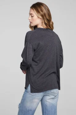 Clearance Mela Shadow Black Long Sleeve Women Loungewear|Tops