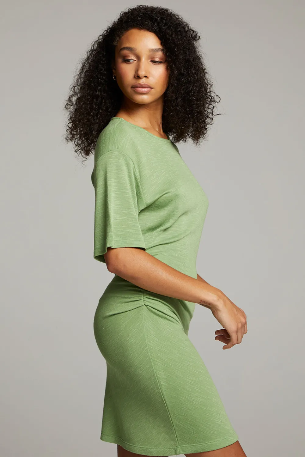Sale Memory Piquant Green Mini Dress Women Loungewear|Dresses