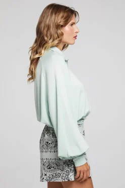 Online Midnight Matcha Half Zip Women Loungewear|Tops