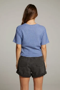 Best Miracle Cobalt Blue Short Sleeve Women Loungewear|Tops