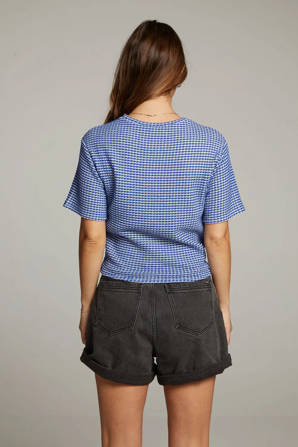 Best Miracle Cobalt Blue Short Sleeve Women Loungewear|Tops