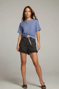 Best Miracle Cobalt Blue Short Sleeve Women Loungewear|Tops