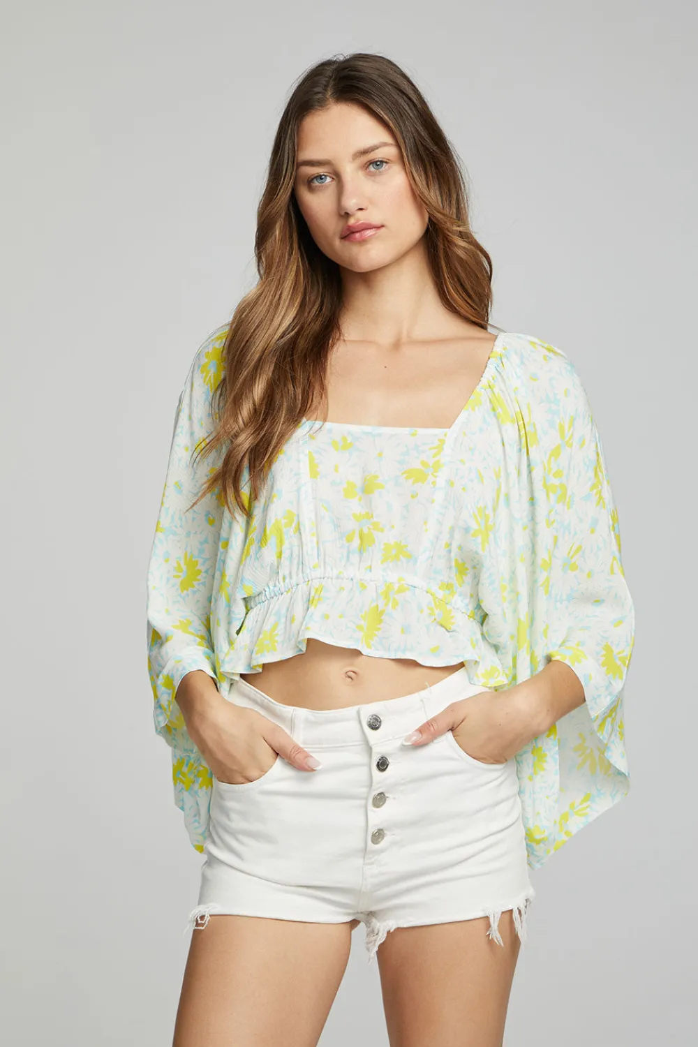Cheap Monarch Crop Top - Daisy Floral Print Women Outerwear|Loungewear