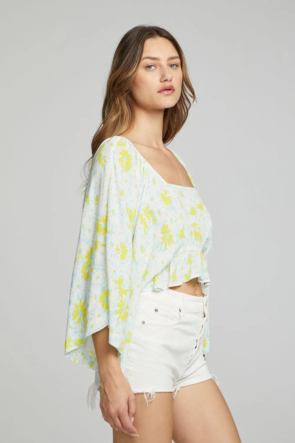 Cheap Monarch Crop Top - Daisy Floral Print Women Outerwear|Loungewear