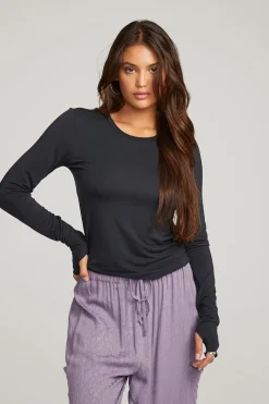 Outlet Moonlight Licorice Long Sleeve Women Loungewear|Tops