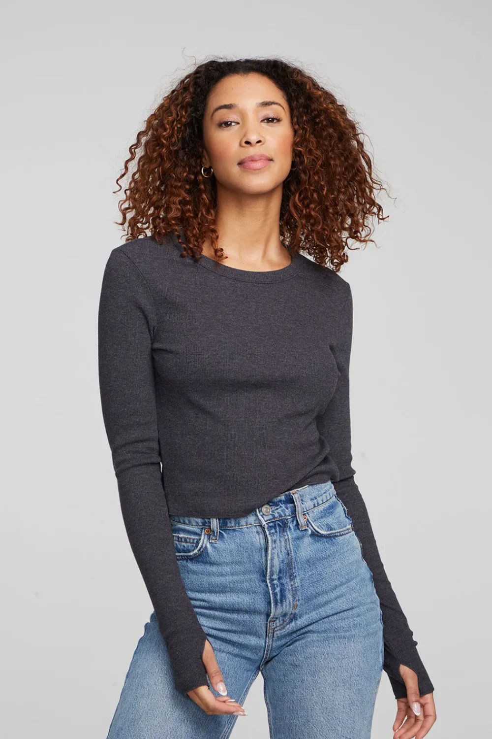 Cheap Moonlight Shadow Black Long Sleeve Women Loungewear|Tops