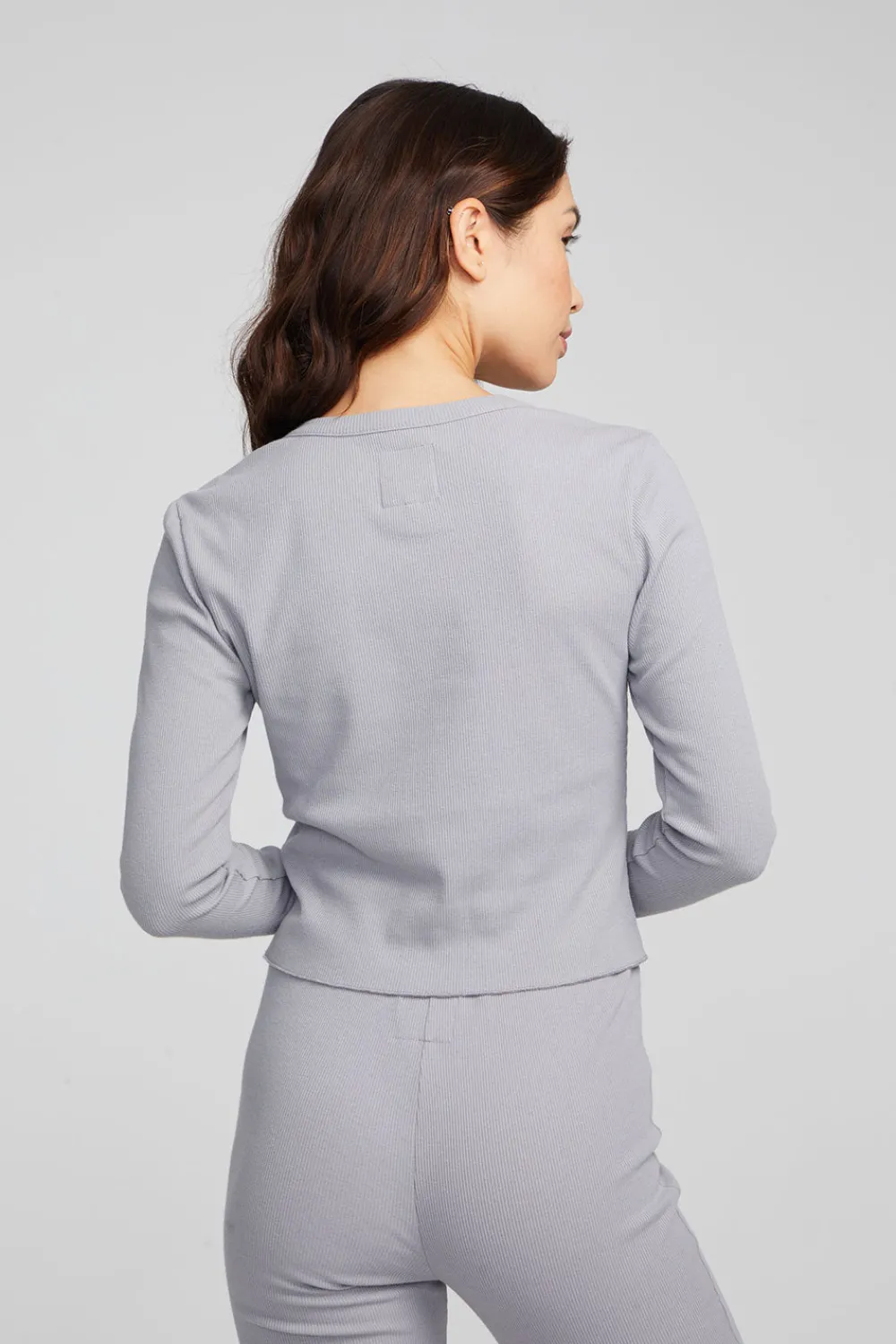 Hot Moonlight Silver Grey Long Sleeve Women Loungewear|Tops
