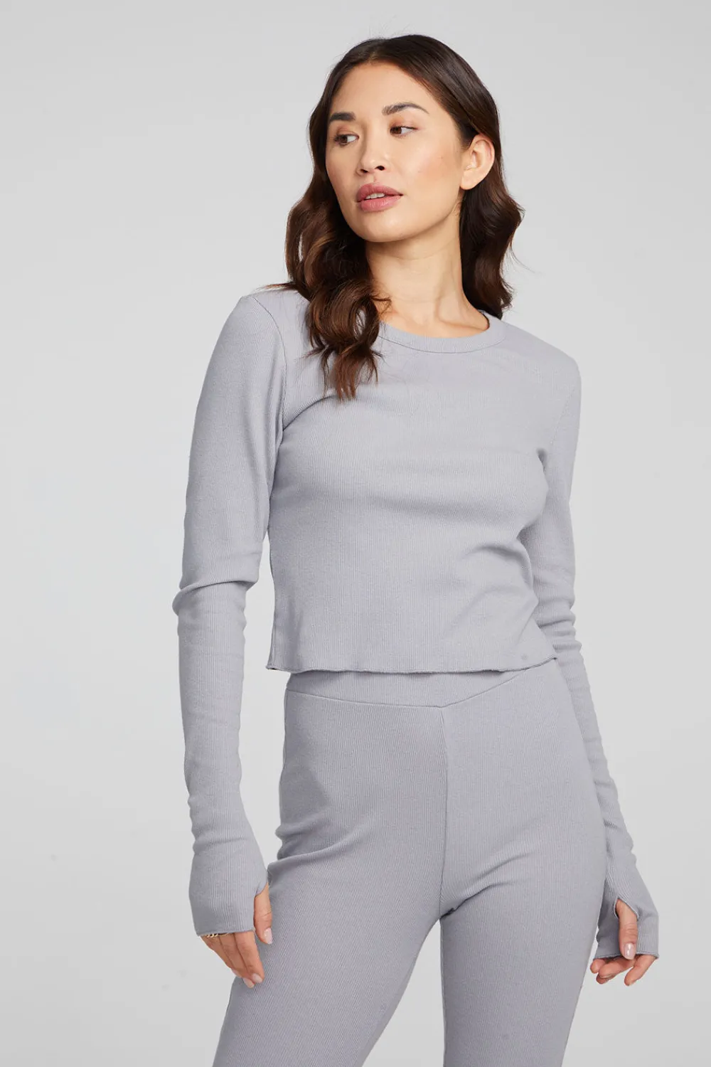 Hot Moonlight Silver Grey Long Sleeve Women Loungewear|Tops