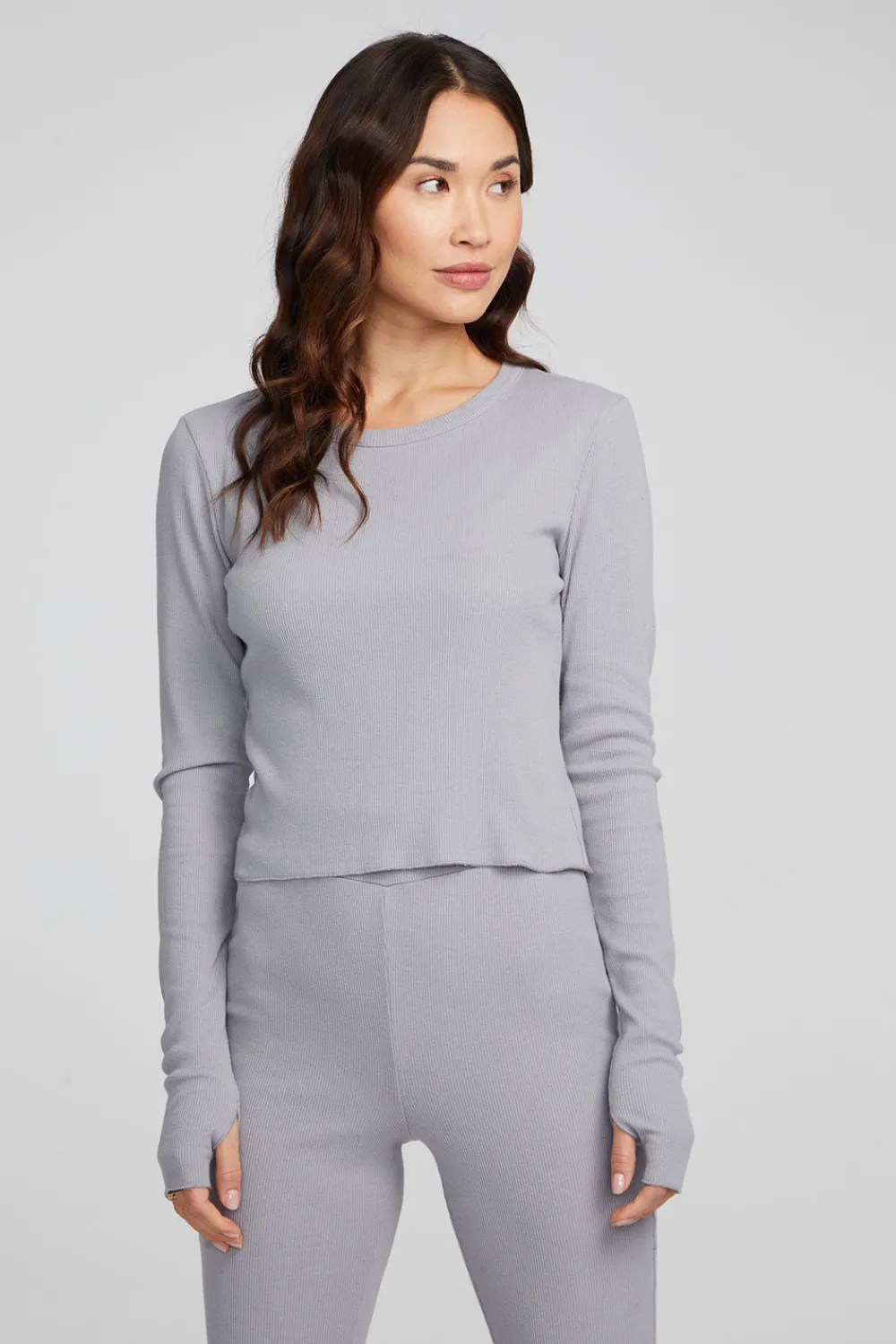 Hot Moonlight Silver Grey Long Sleeve Women Loungewear|Tops