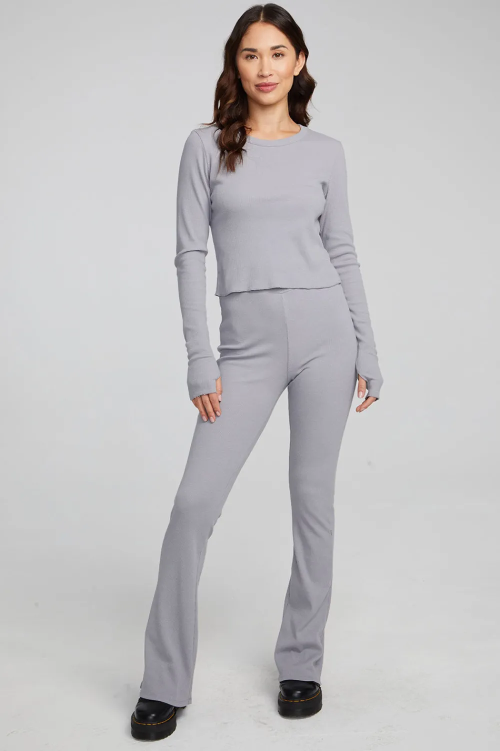 Hot Moonlight Silver Grey Long Sleeve Women Loungewear|Tops