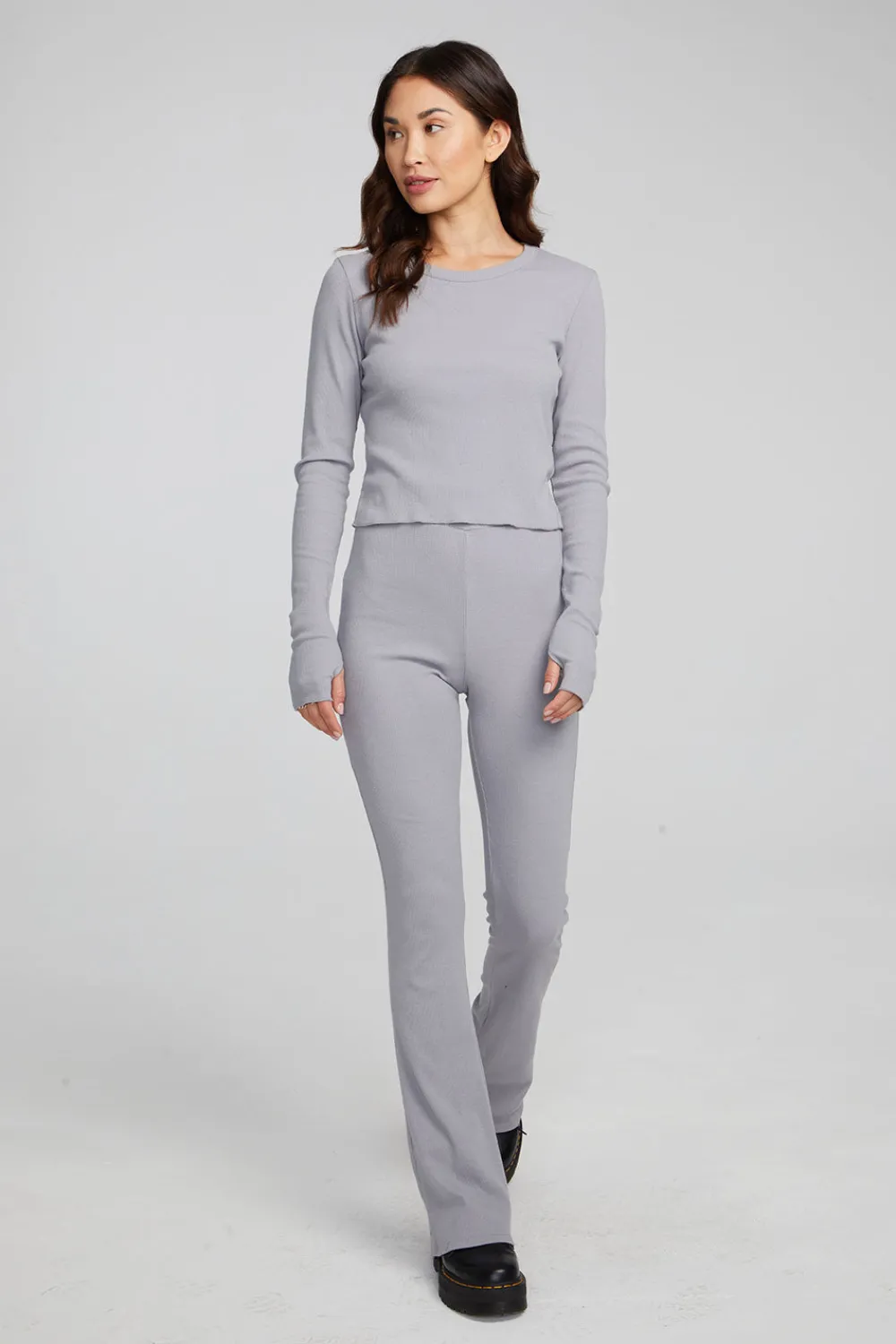 Hot Moonlight Silver Grey Long Sleeve Women Loungewear|Tops
