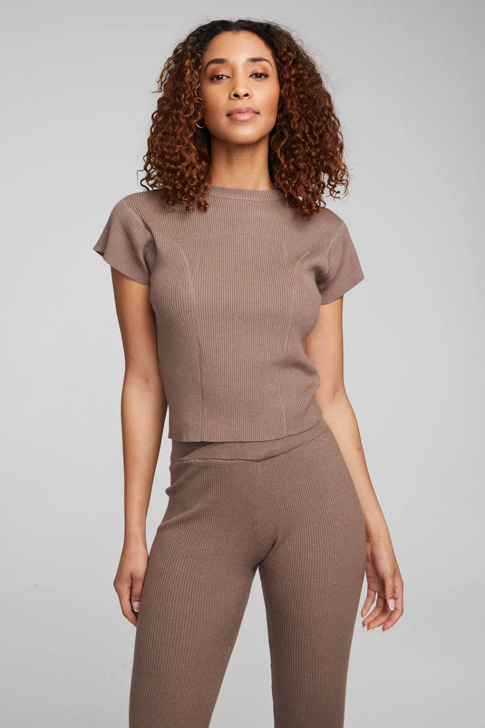 Clearance Nahal Deep Taupe Tee Women Loungewear|Tops