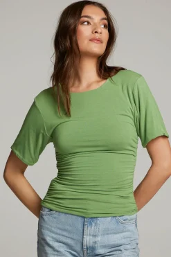 Fashion Ocala Whitecap Grey And Piquant Green Reversible Top Women Loungewear|Tops