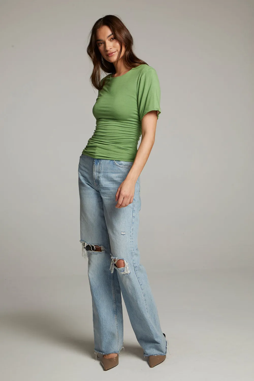 Fashion Ocala Whitecap Grey And Piquant Green Reversible Top Women Loungewear|Tops
