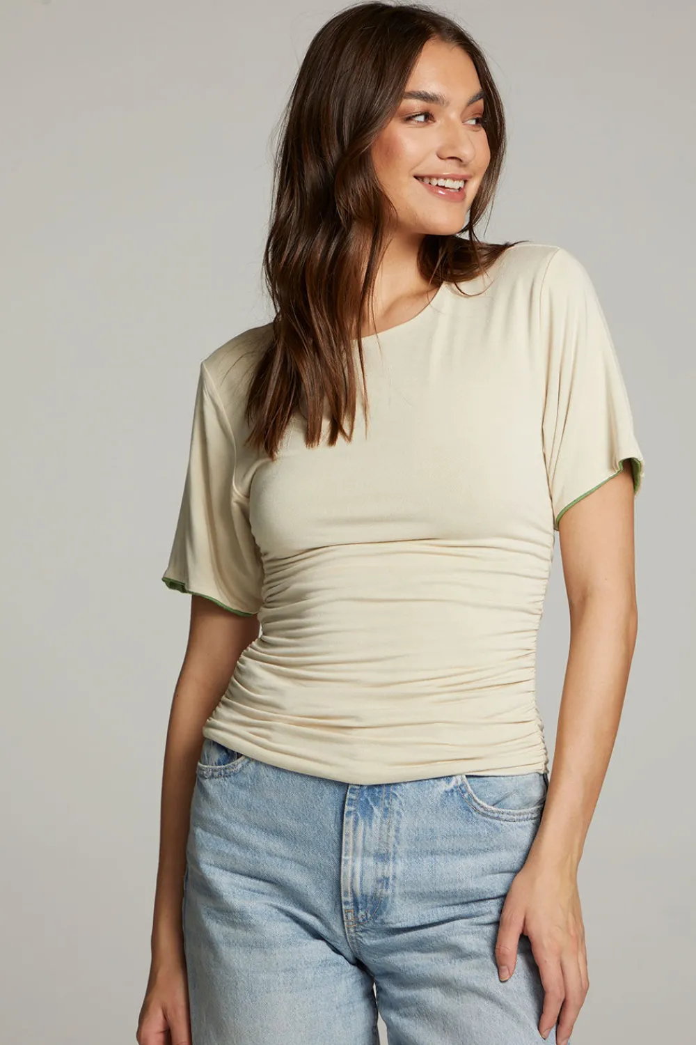 Fashion Ocala Whitecap Grey And Piquant Green Reversible Top Women Loungewear|Tops