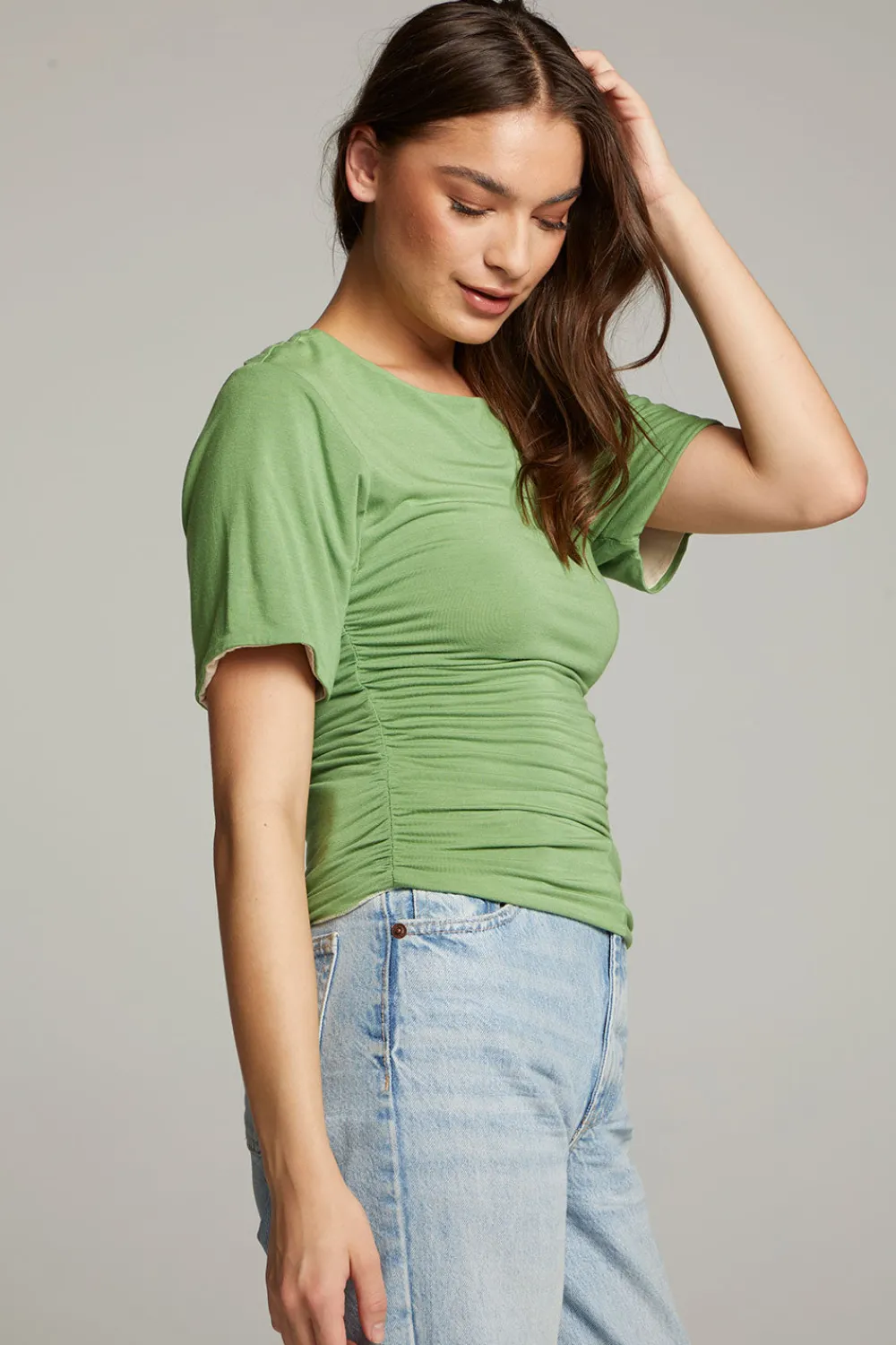 Fashion Ocala Whitecap Grey And Piquant Green Reversible Top Women Loungewear|Tops