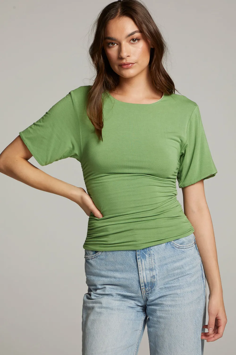 Fashion Ocala Whitecap Grey And Piquant Green Reversible Top Women Loungewear|Tops