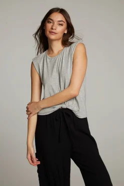 Best Ocean Heather Grey Tank Women Loungewear|Tops