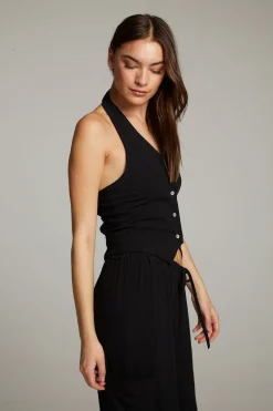 Sale Orlando True Black Vest Women Loungewear|Tops