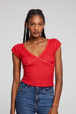 Hot Page Crimson Tee Women Loungewear|Tops