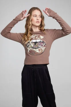 Flash Sale Paisley Lips Long Sleeve Women Loungewear|Graphics