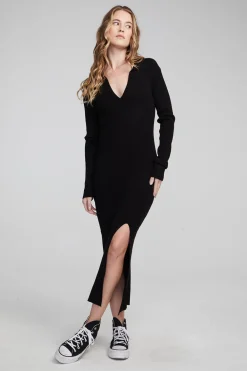 Flash Sale Palm Shadow Black Midi Dress Women Loungewear|Dresses