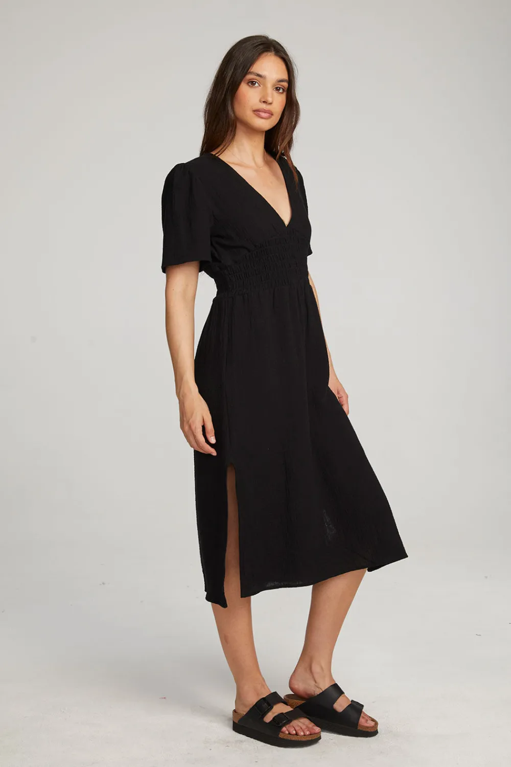 Hot Palmer Licorice Midi Dress Women Loungewear|Dresses