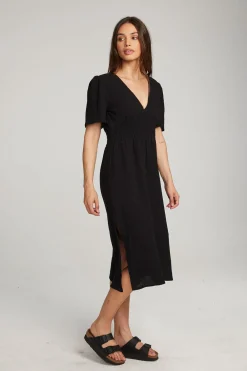 Hot Palmer Licorice Midi Dress Women Loungewear|Dresses