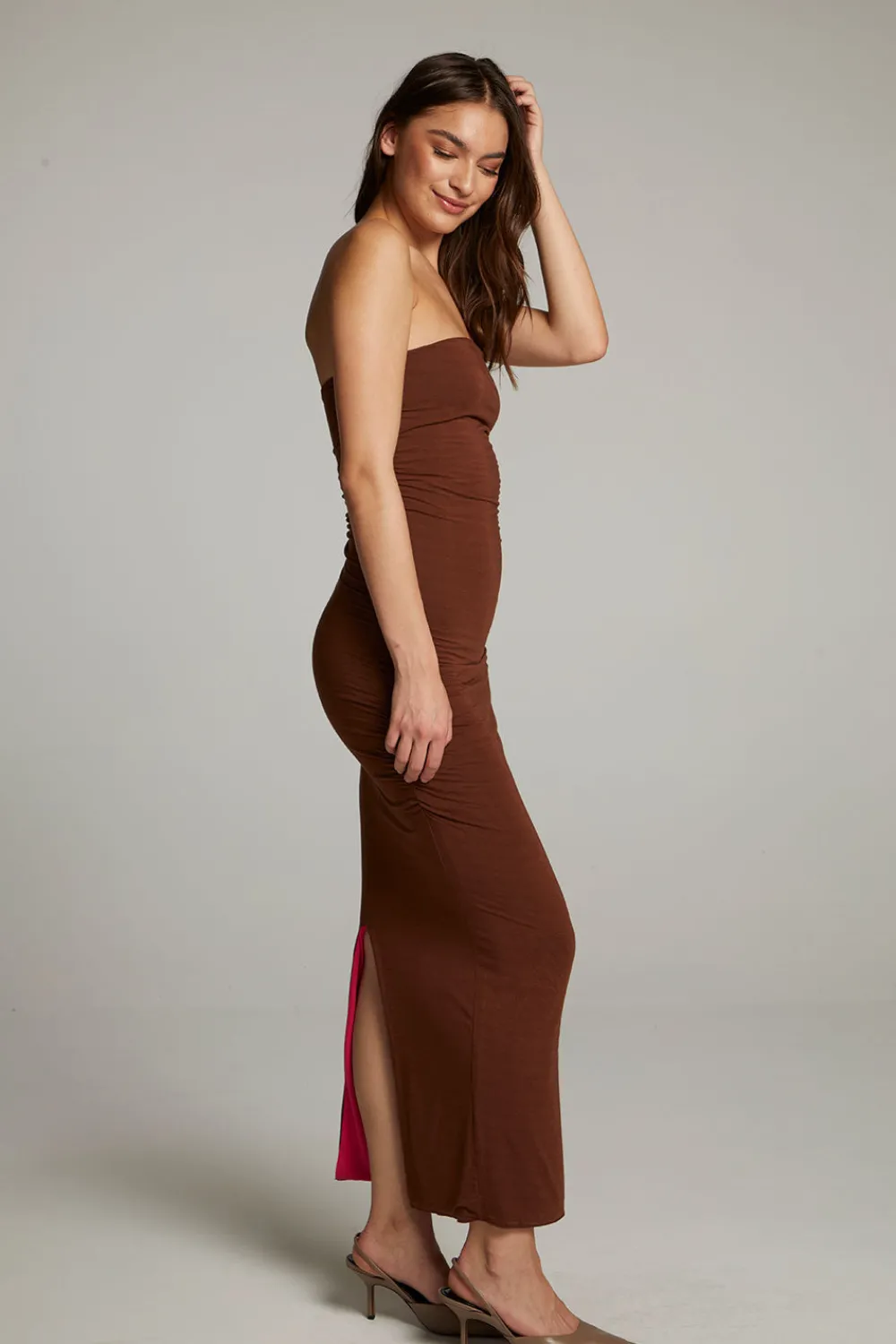 Online Panama Coffee And Raspberry Reversible Midi Dress Women Loungewear|Dresses