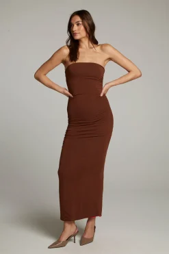 Online Panama Coffee And Raspberry Reversible Midi Dress Women Loungewear|Dresses