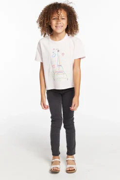 Hot Paris Sketch Girls Tee Kids Girls