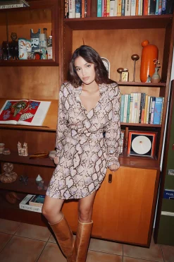 Hot Paxton Python Print Mini Dress Women Loungewear|Dresses