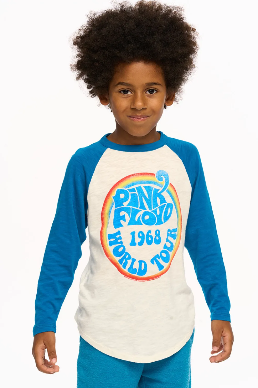 Shop Pink Floyd - World Tour Aidan Long Sleeve Baseball Tee Women/Kids/BOY Boys|Music