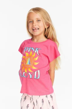 Hot Pink Floyd Prism Sun Girls Tee Women/Kids Girls|Music