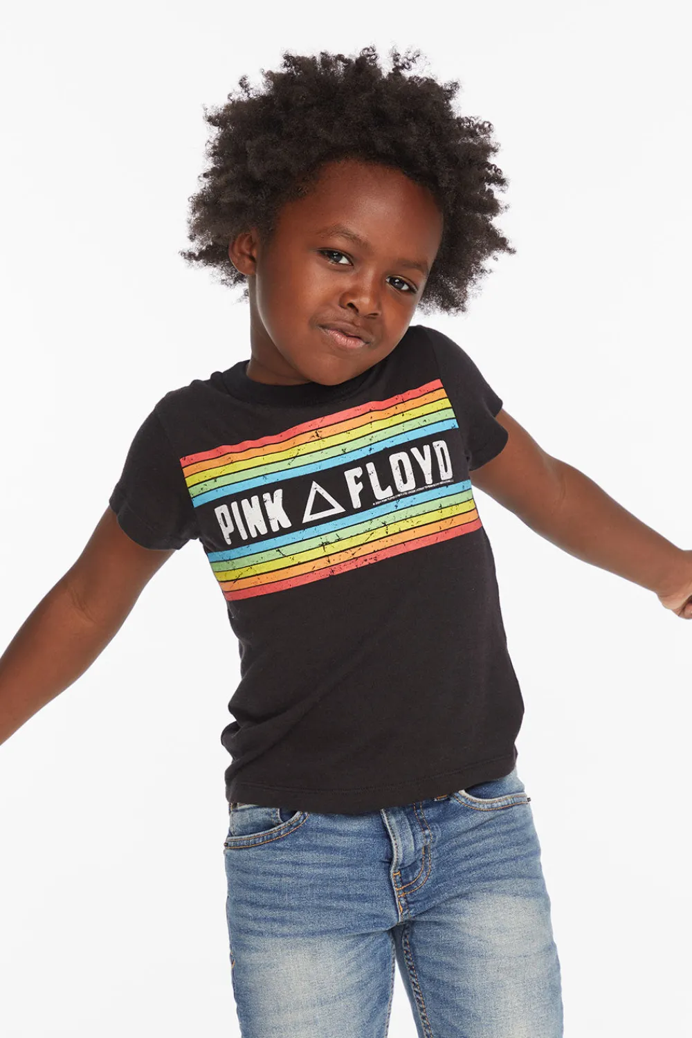 Fashion Pink Floyd Rainbow Stripe Boys Tee Women/Kids/BOY Boys|Music