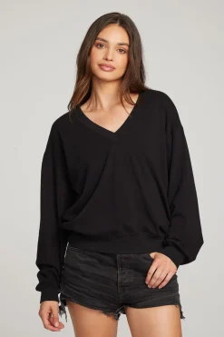 Shop Poppy Black Pullover Women Outerwear|Loungewear